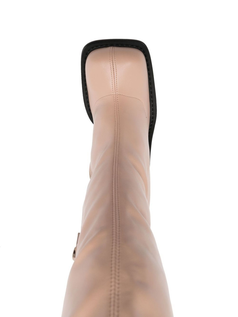 square-toe knee-high boots 4