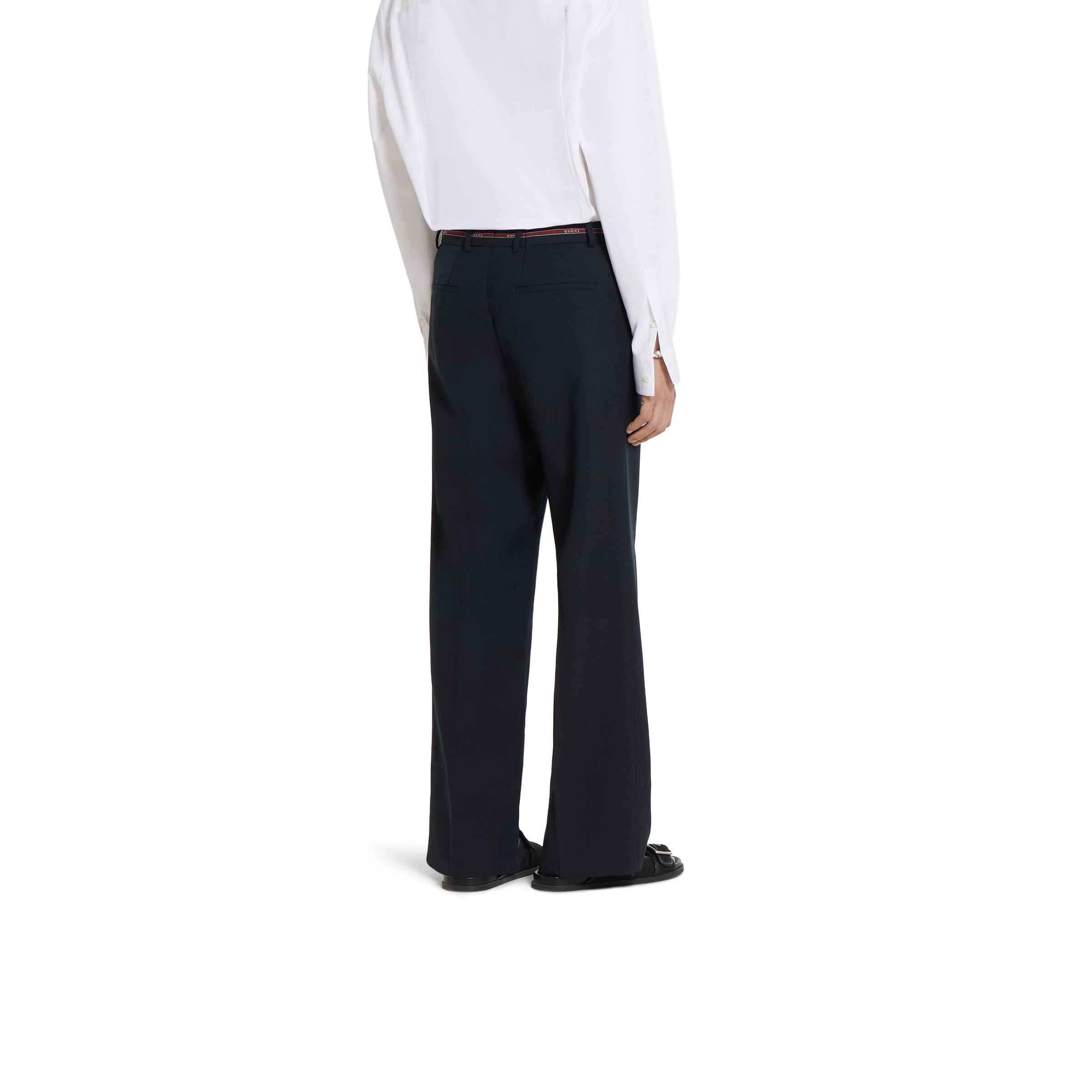 Wool pant with selvedge detail - 4
