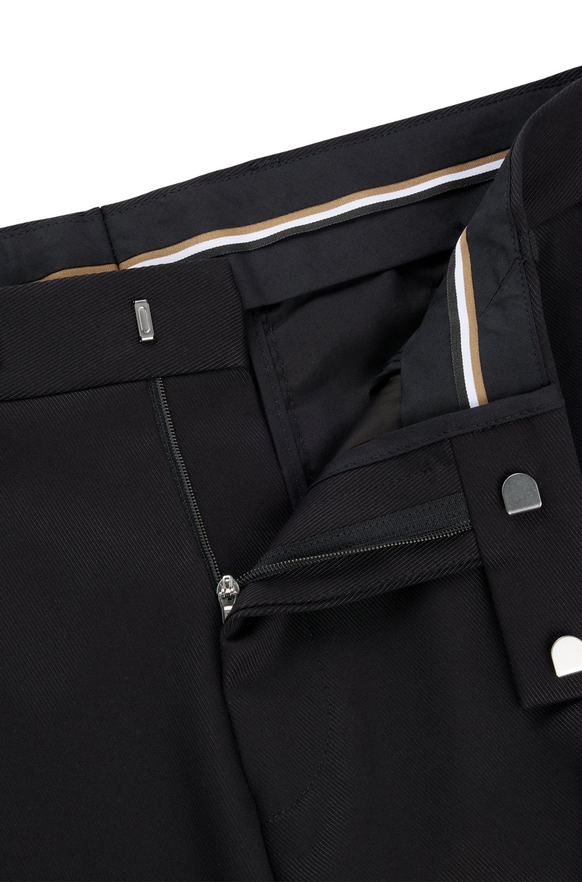 RELAXED-FIT TROUSERS IN STRETCH FABRIC WITH PLEAT FRONT - 6