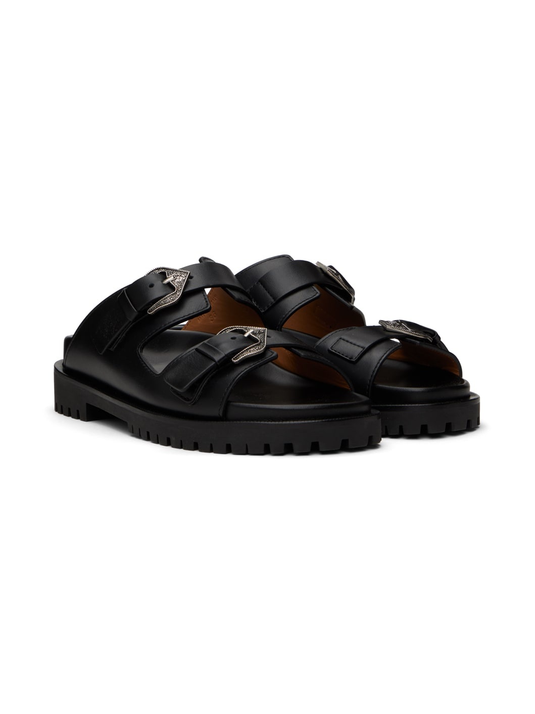 Black Bulk Arrow Sandals - 4