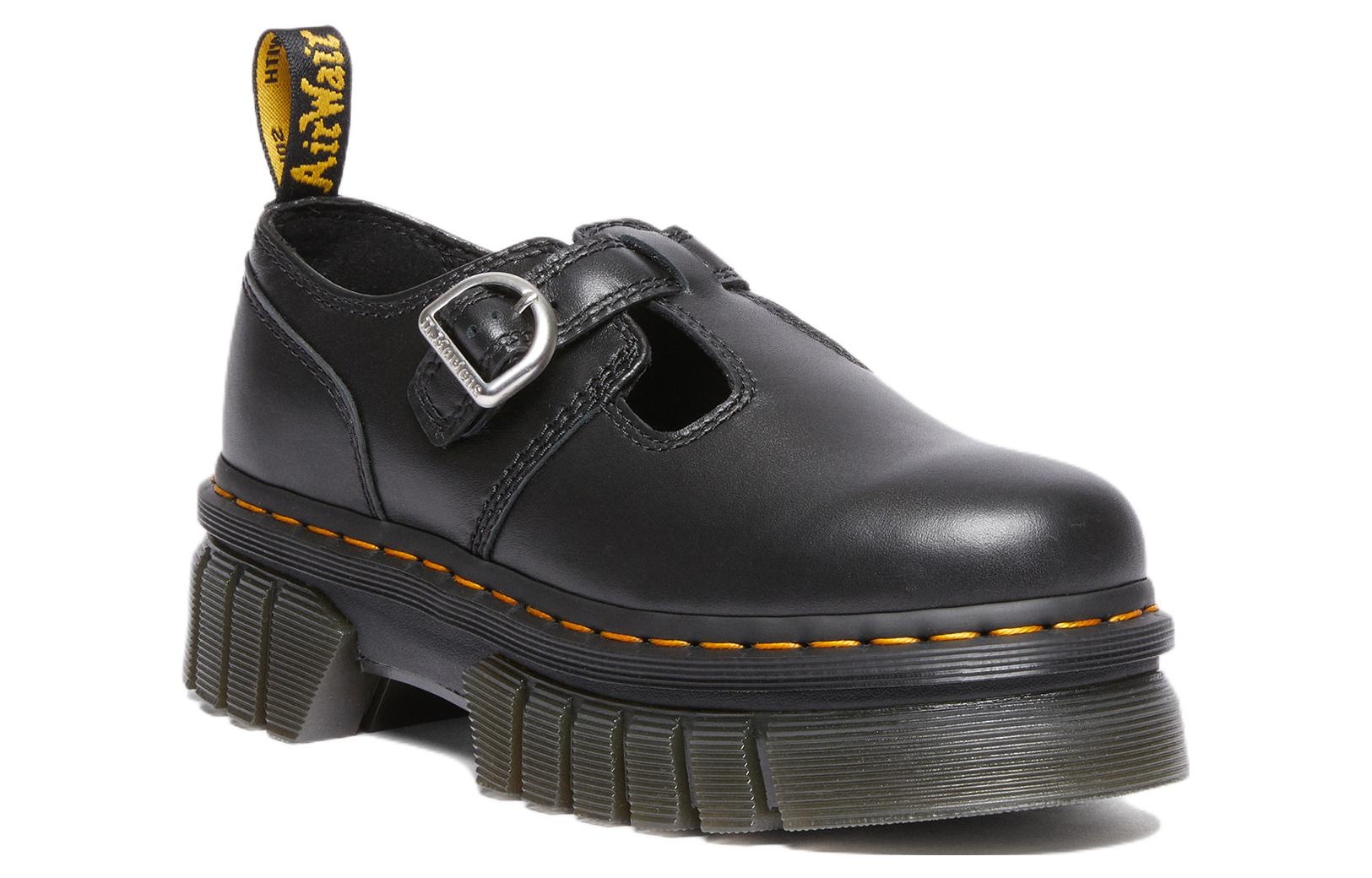 (WMNS) Dr. Martens Audrick Nappa Lux Platform Mary Jane 'Black' 30685001 - 2