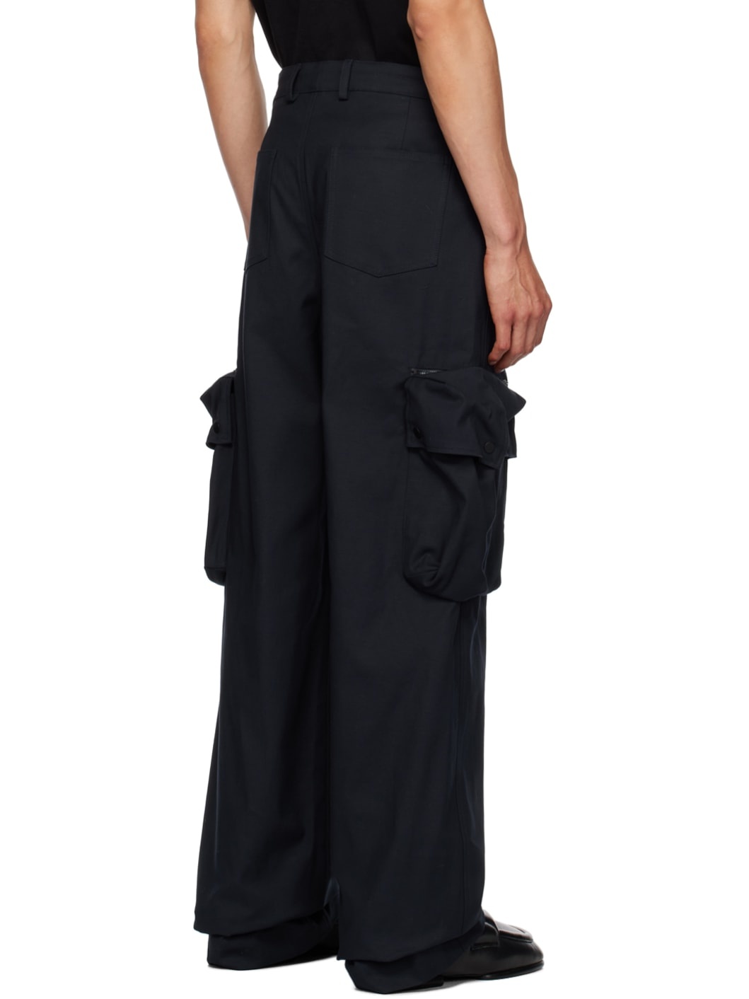 Navy Concealed Pocket Cargo Pants - 3