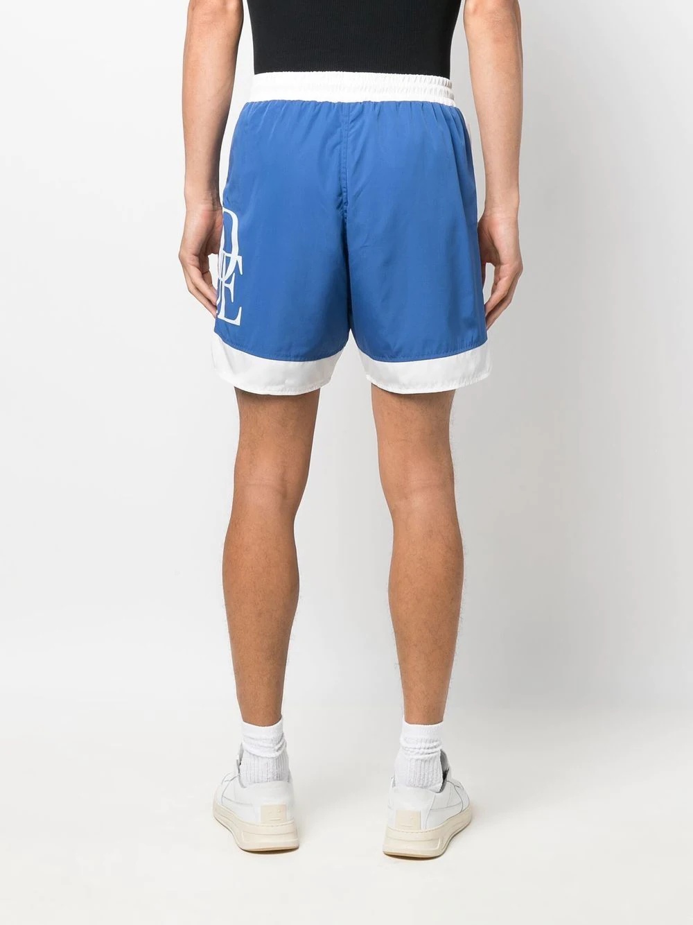 logo-print detail shorts - 4