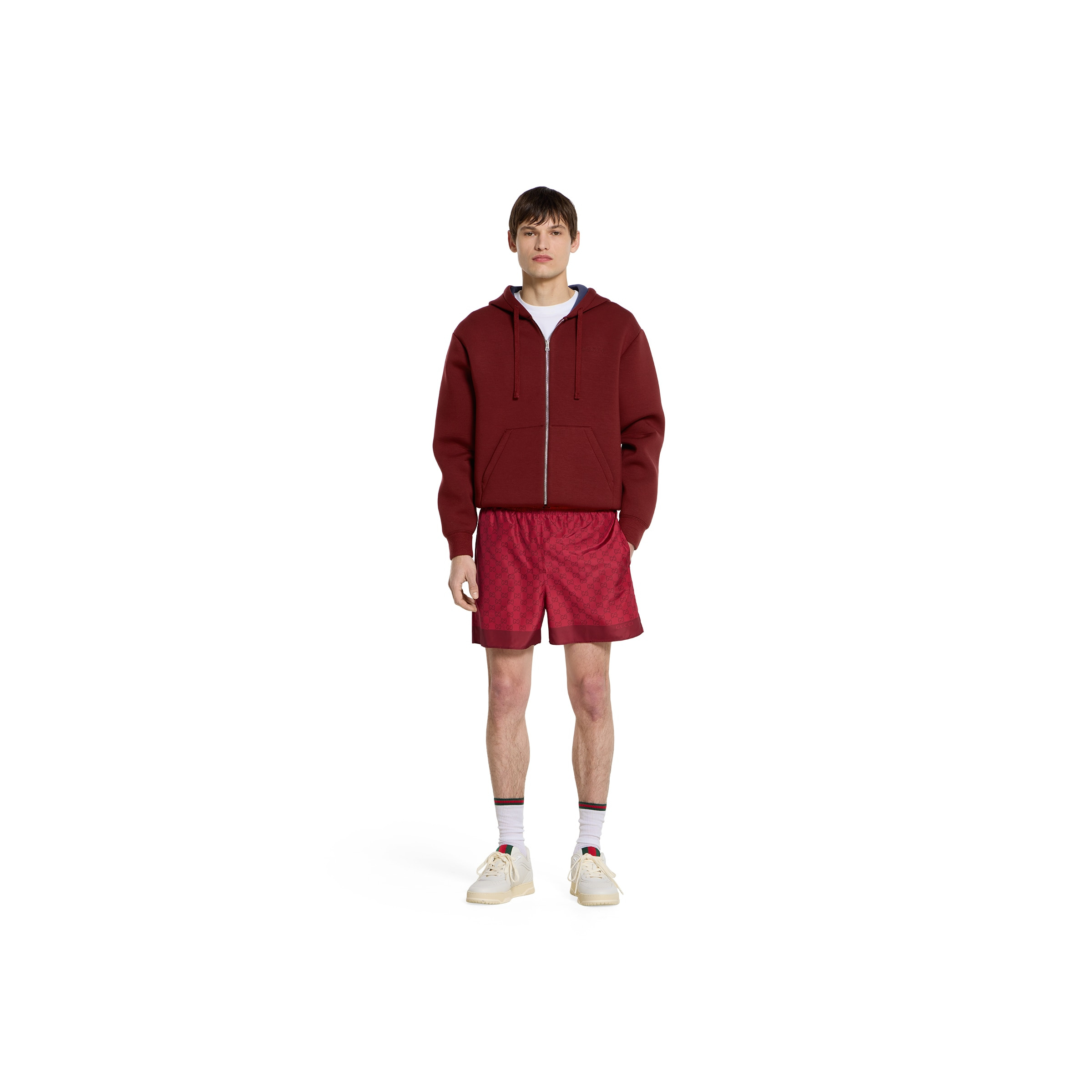 Printed technical poplin swim shorts - 2