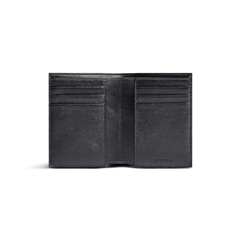 Men's Signature Vertical Bifold Wallet Bb Monogram Coated Canvas  in Black/grey 3
