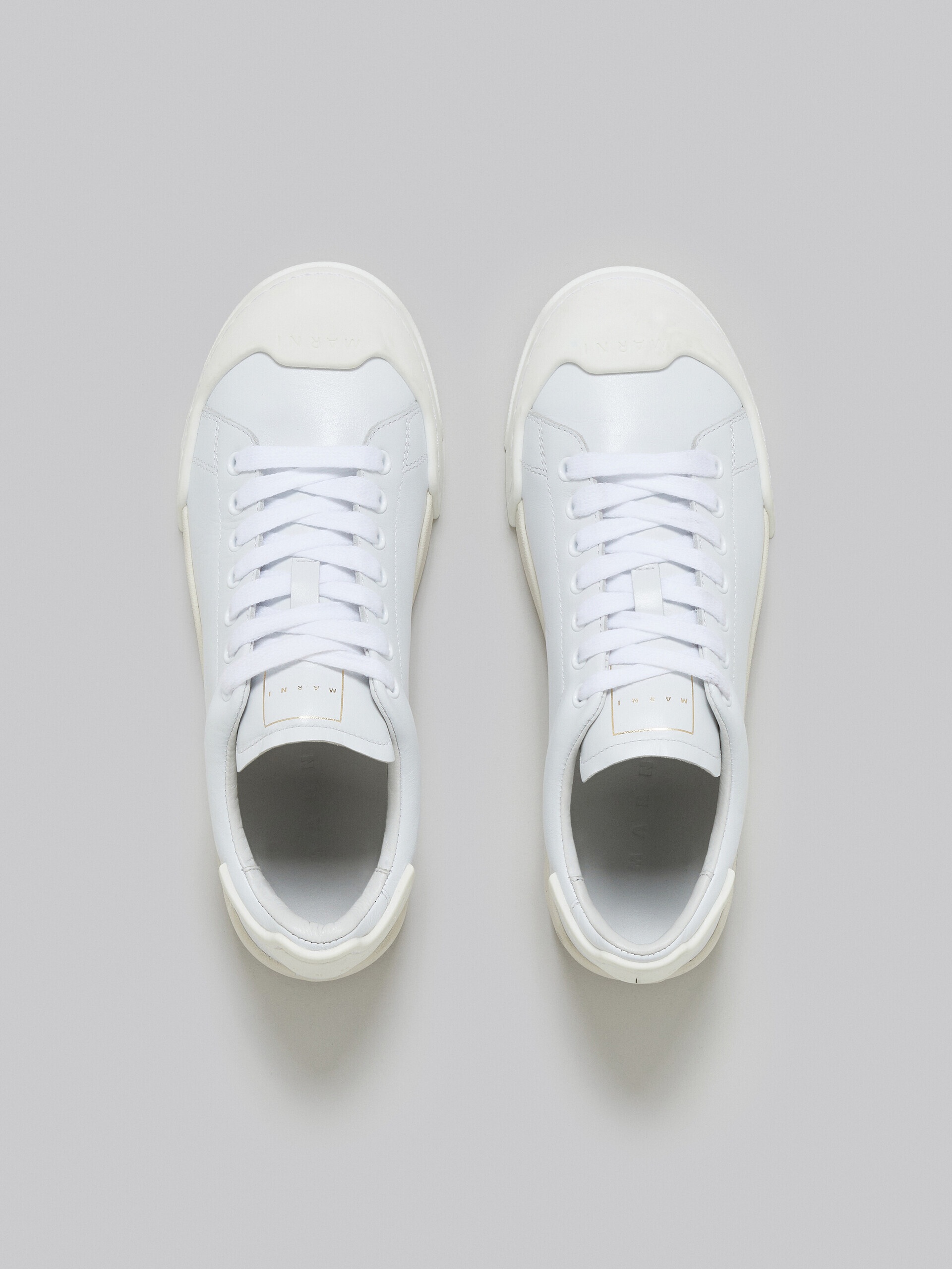 DADA BUMPER SNEAKER IN WHITE LEATHER - 4