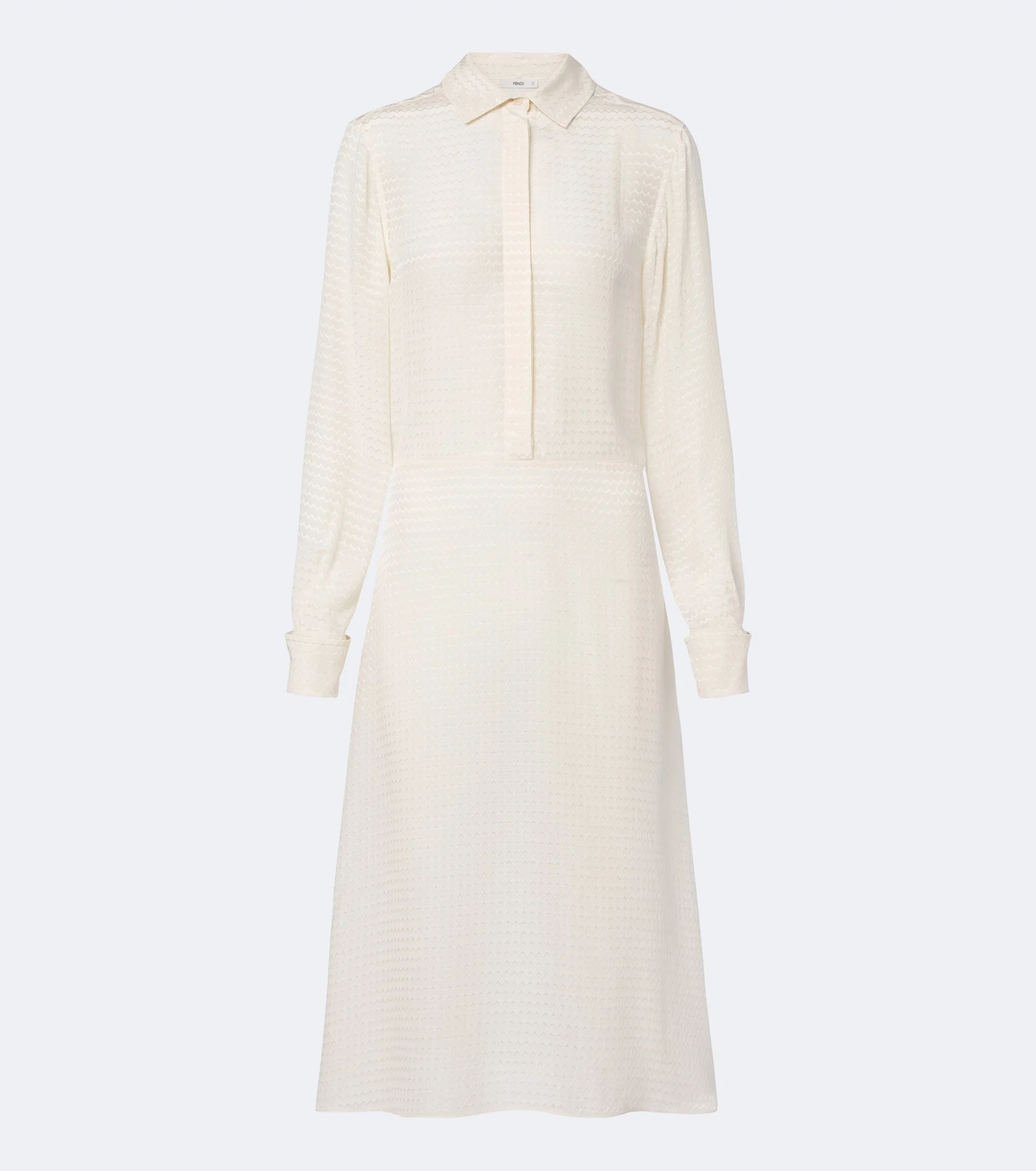 Chevron jacquard silk midi dress - 1