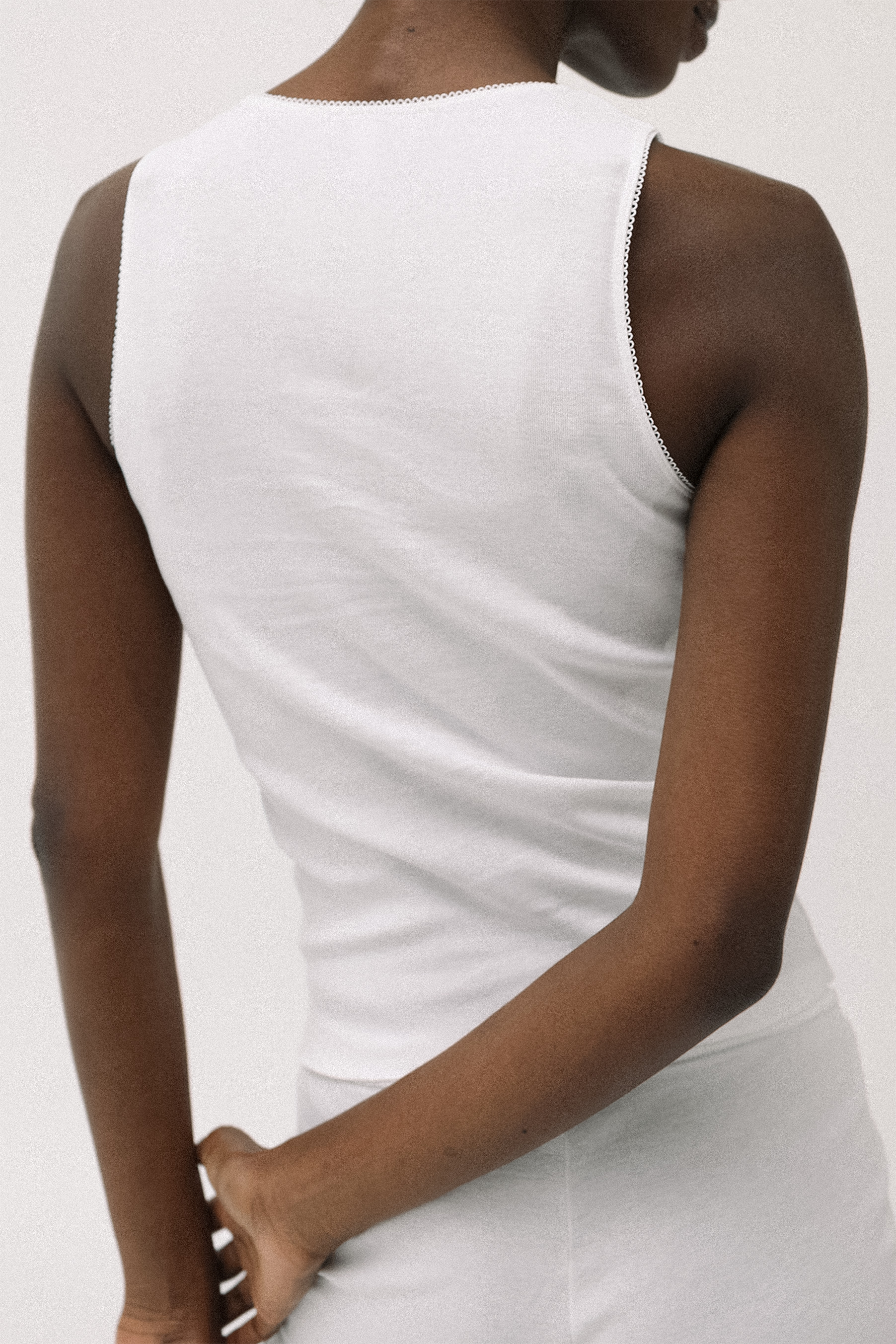 The Vest: Cotton Jersey White - 7