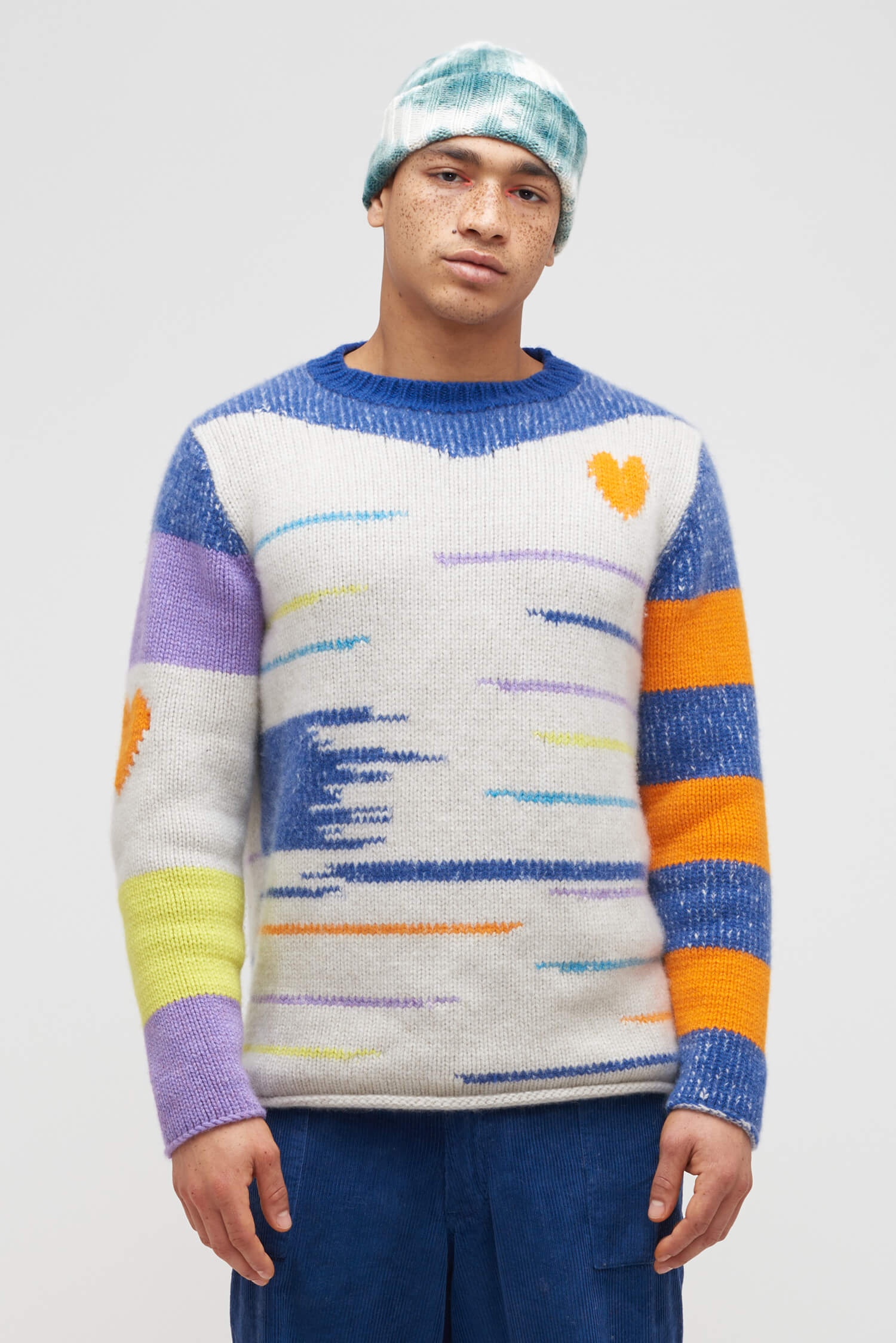 LOVE N STRIPES CASHMERE CREW - 2