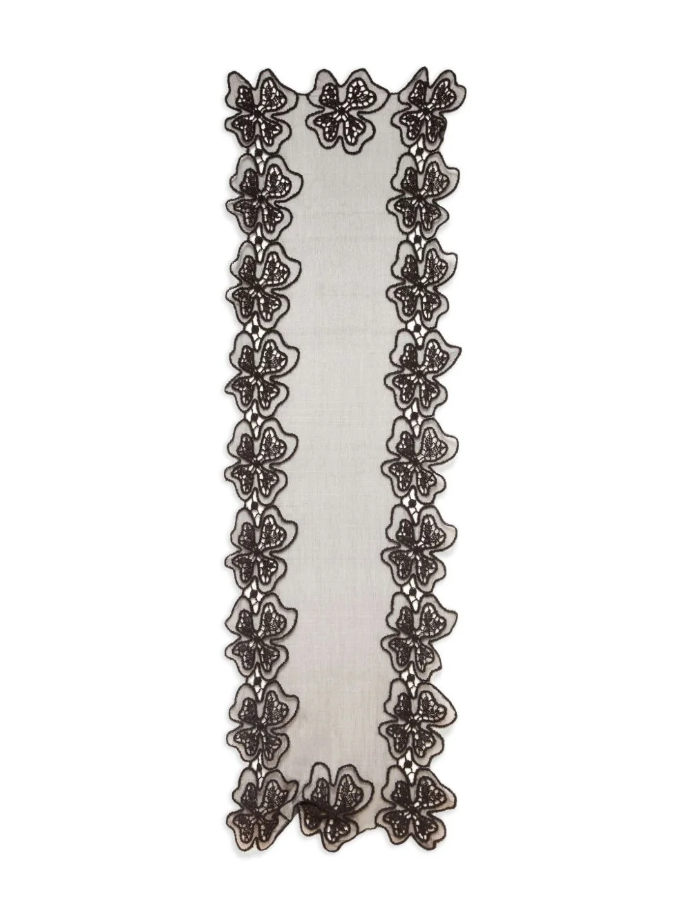 Gillian Georgette floral embroidered scarf - 1