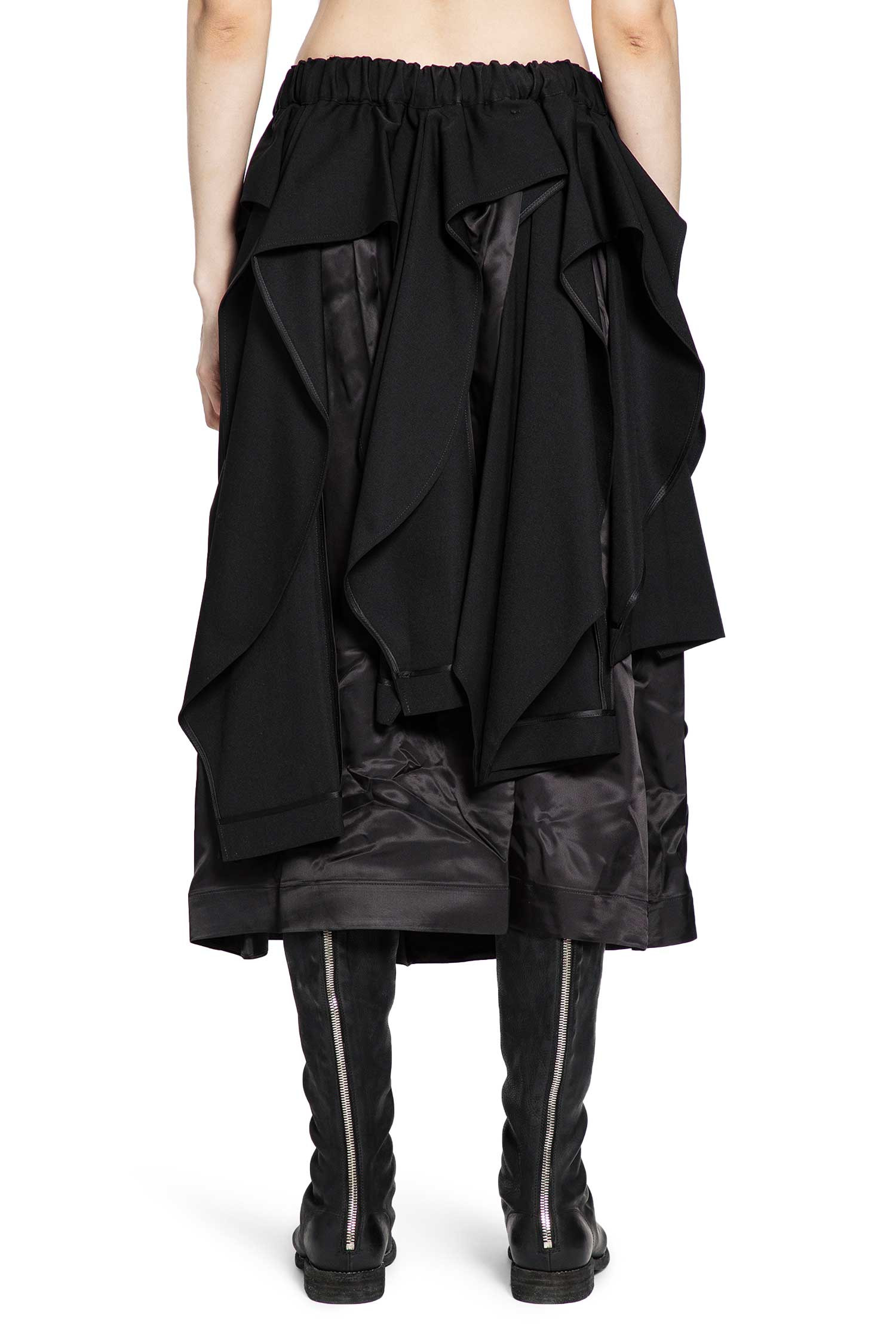 Deconstructed Wool Midi Skirt - 3