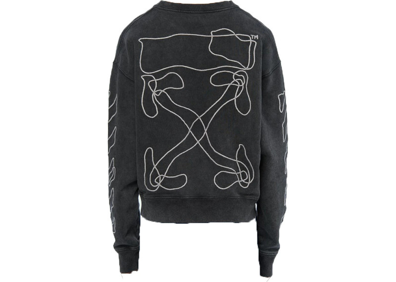 Off-White OFF-WHITE Abstract Arrows Embroidered Sweatshirt Black/White outlook