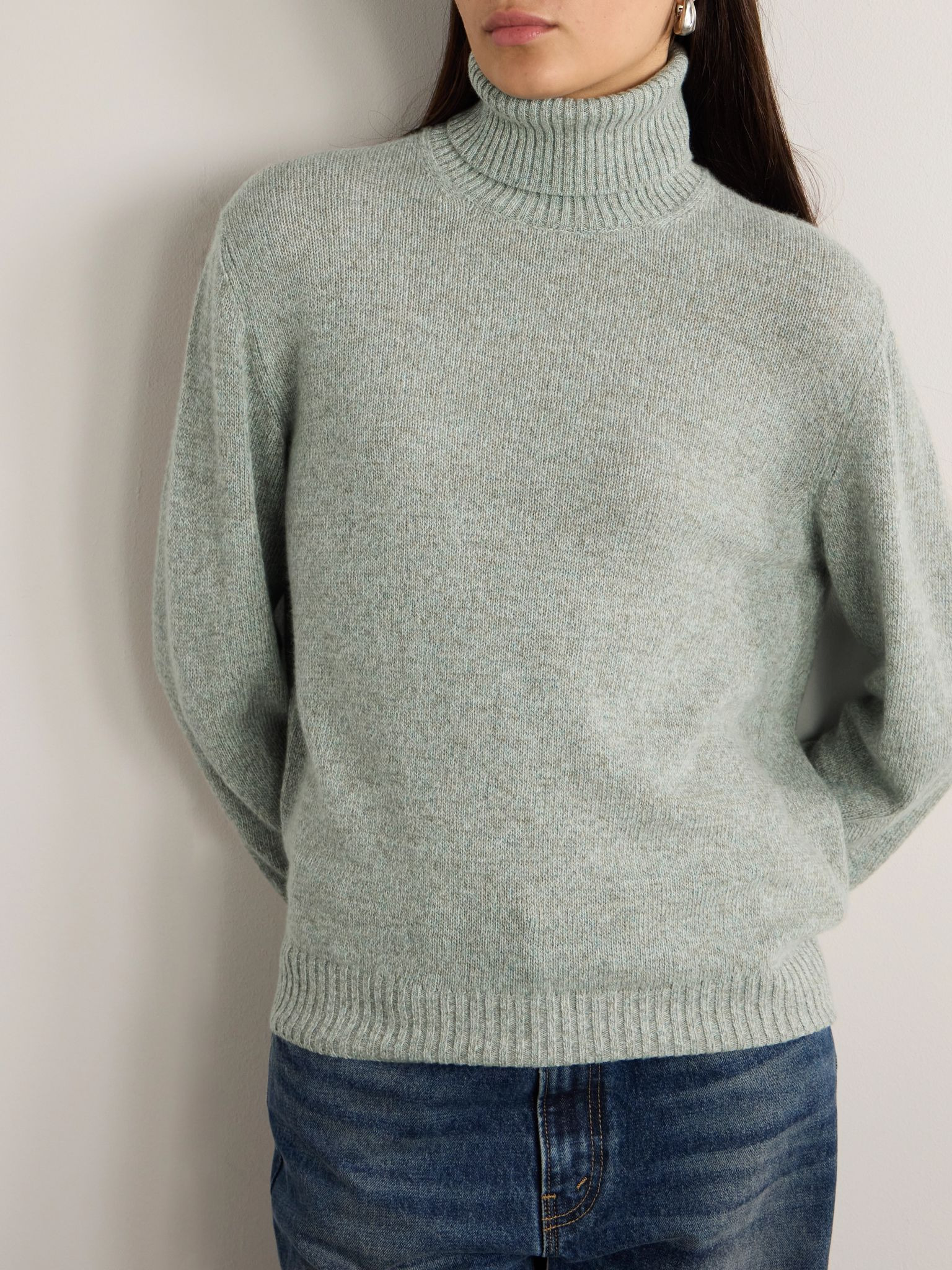 Cellio cashmere turtleneck sweater Light blue - 3