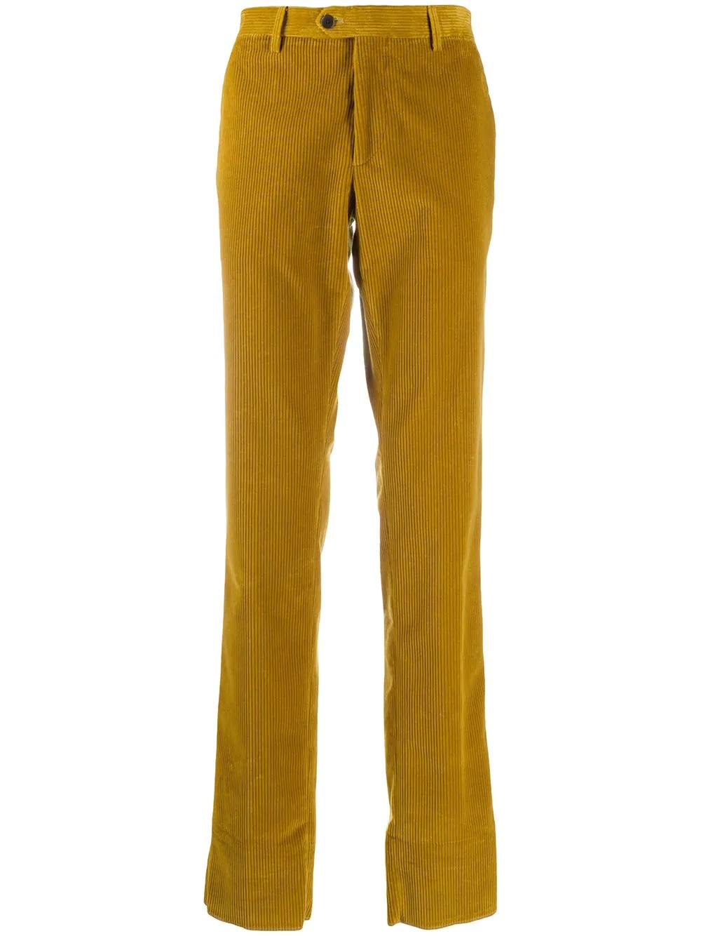 corduroy straight leg trousers - 1