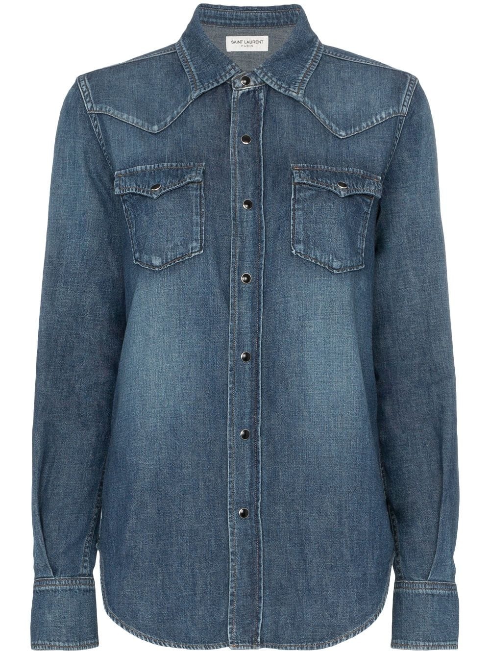 washed denim shirt - 1