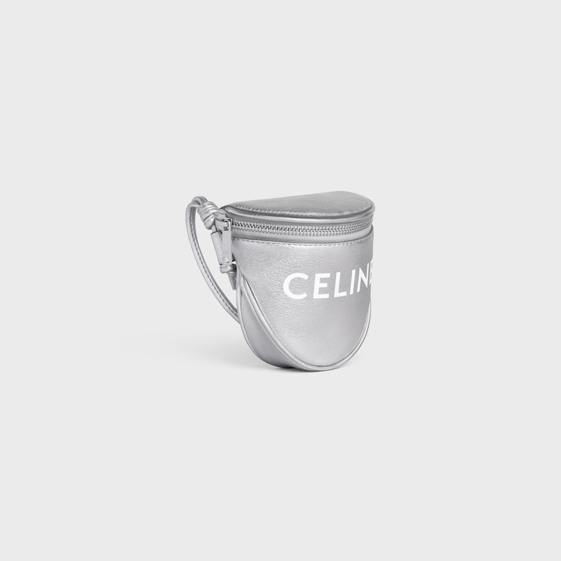 CELINE small zipped purse in laminated calfskin with celine print outlook