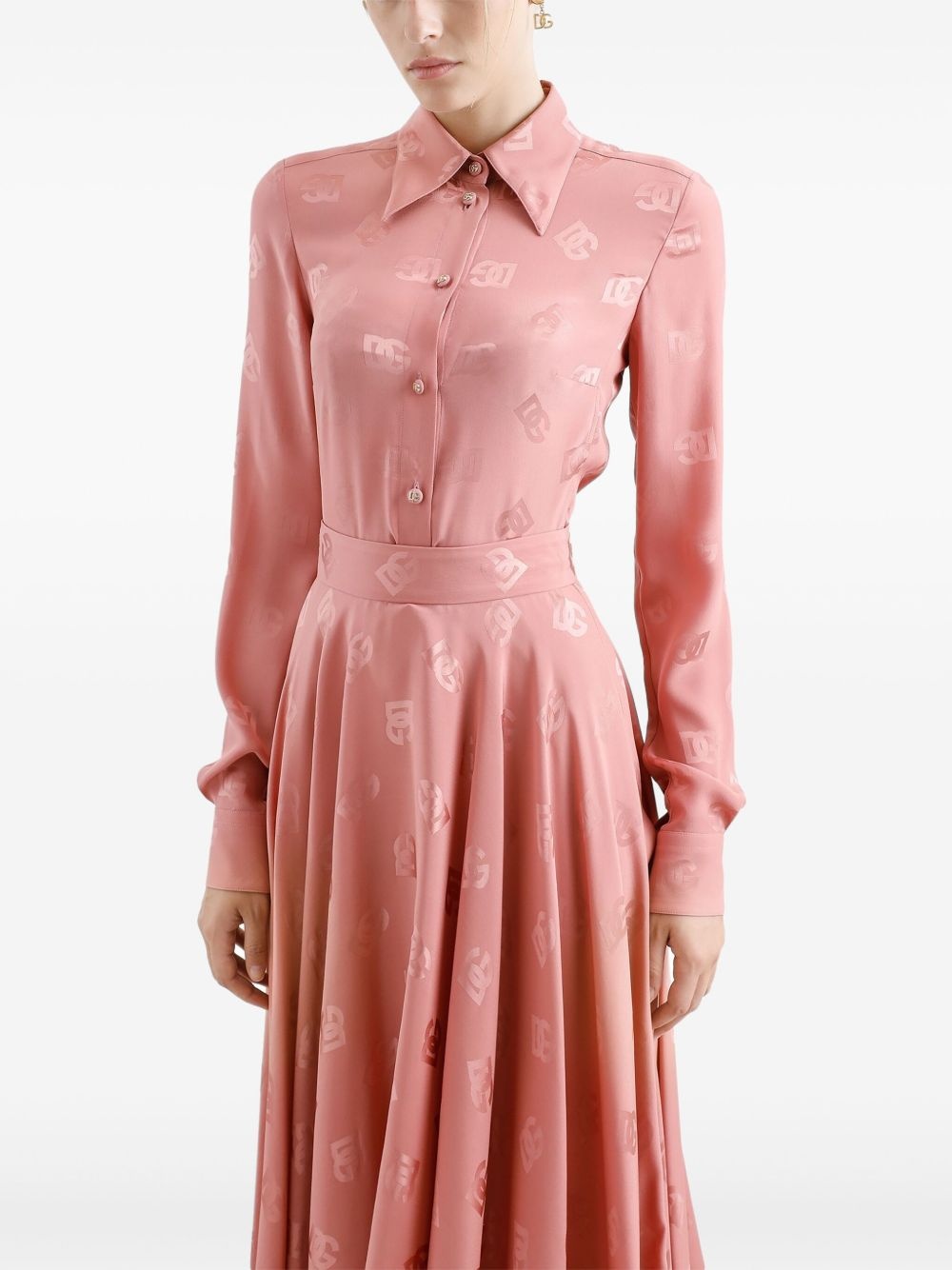 monogram midi skirt - 5