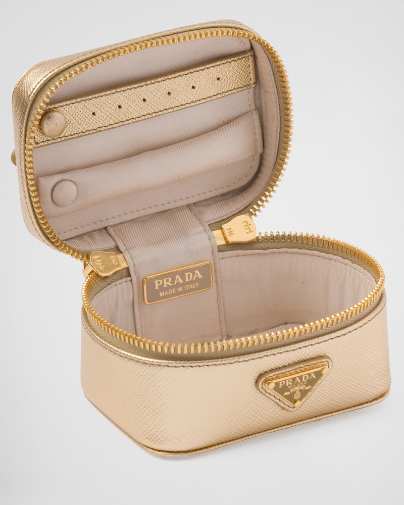 Saffiano leather jewelry beauty case 3