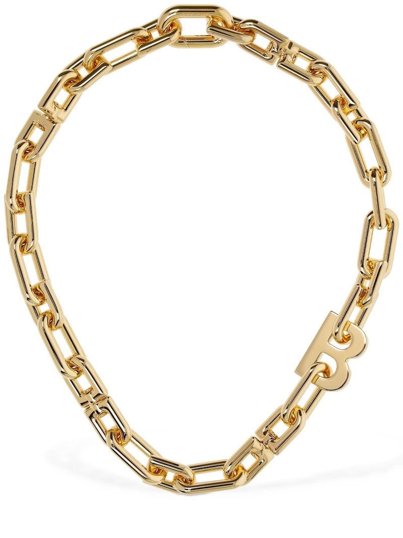 B chain thin brass necklace - 1