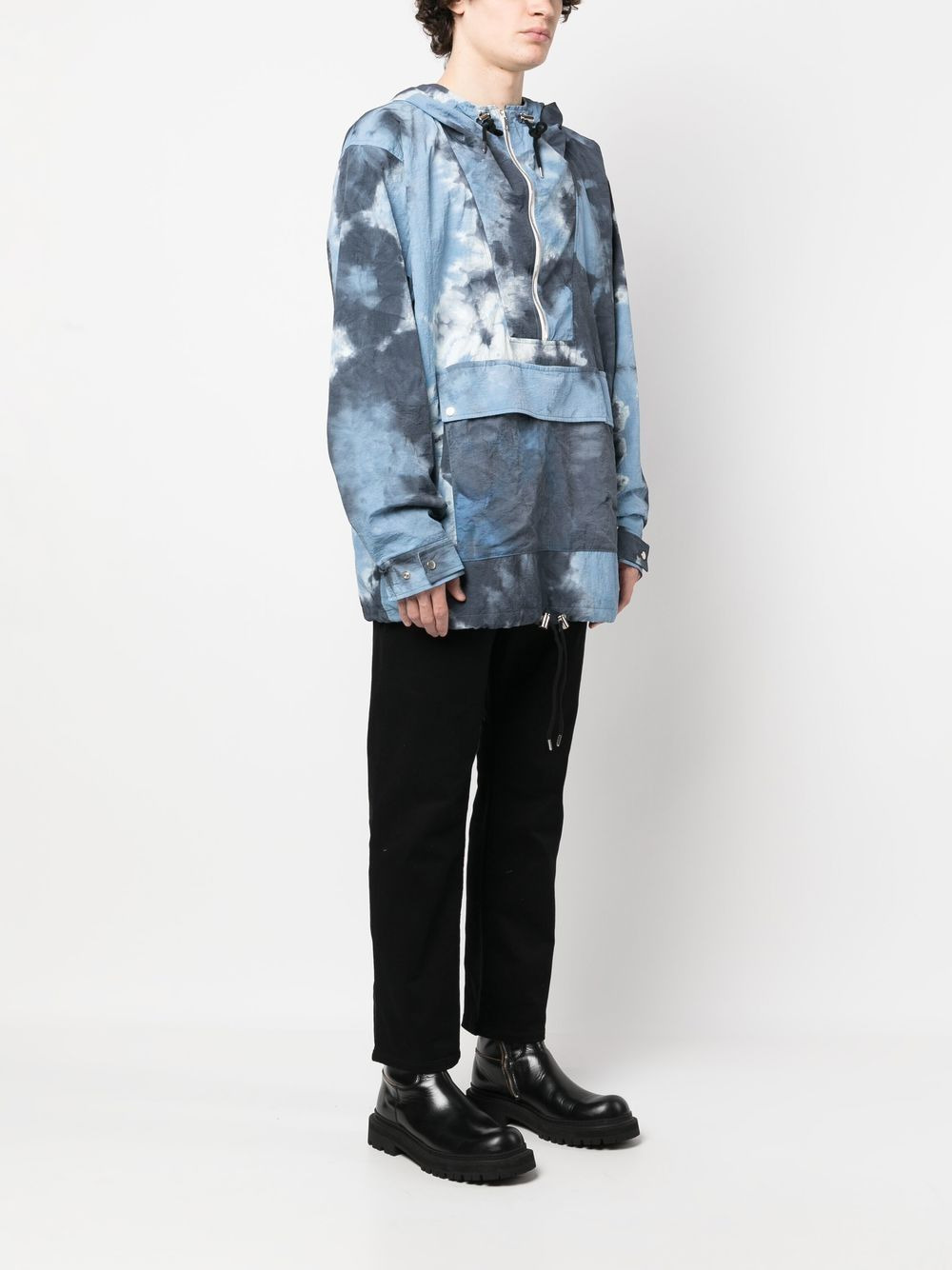 tie-dye print hooded jacket - 3