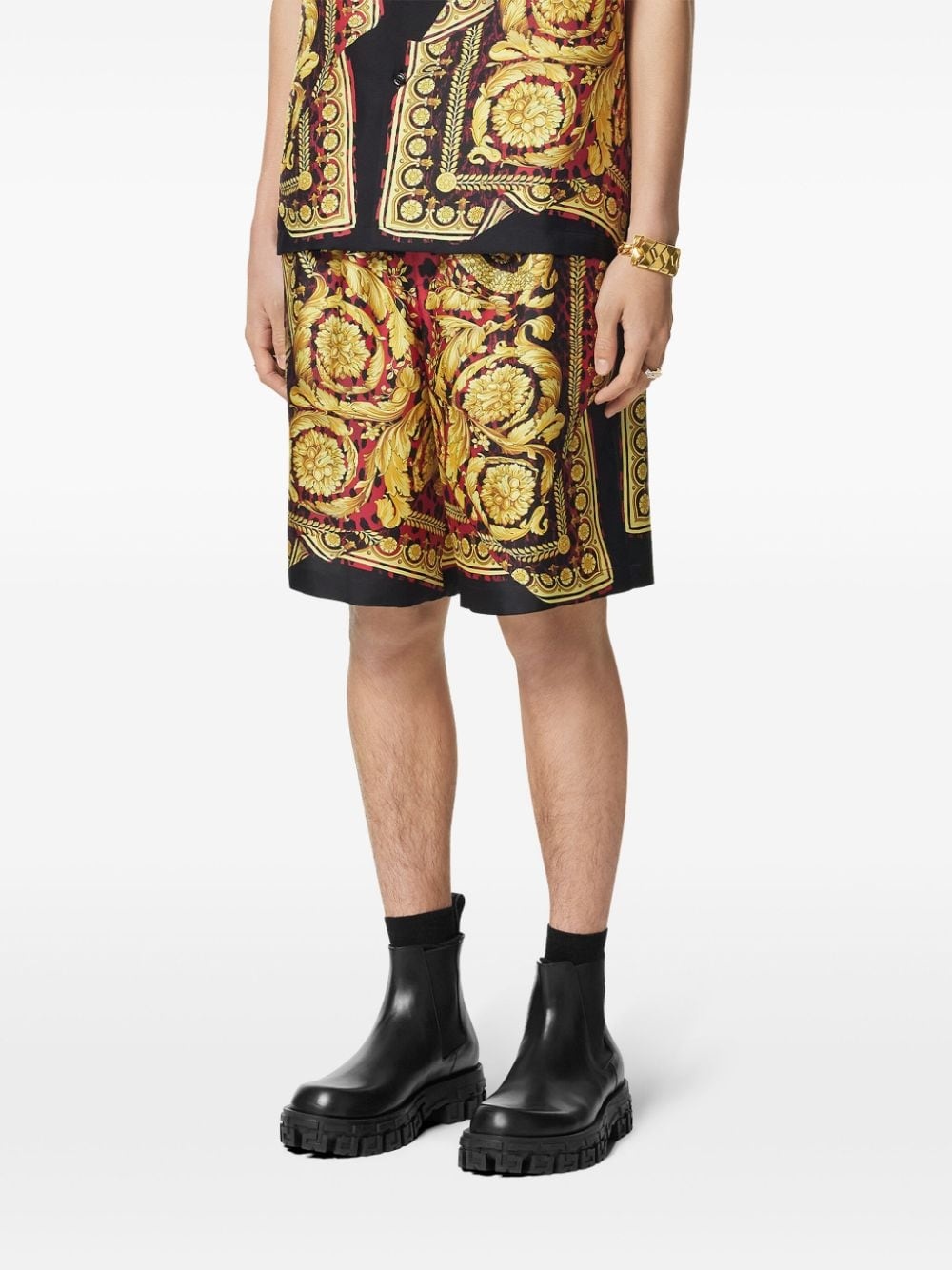 Wild Barocco silk shorts - 3