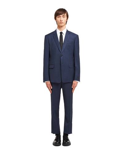 Prada Single-breasted checked wool suit outlook