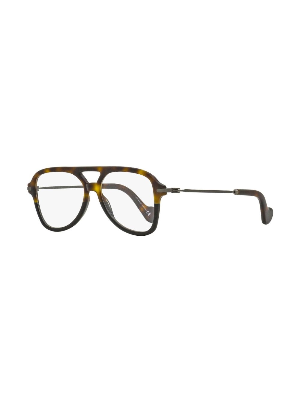 tortoiseshell-effect pilot-frame glasses - 2