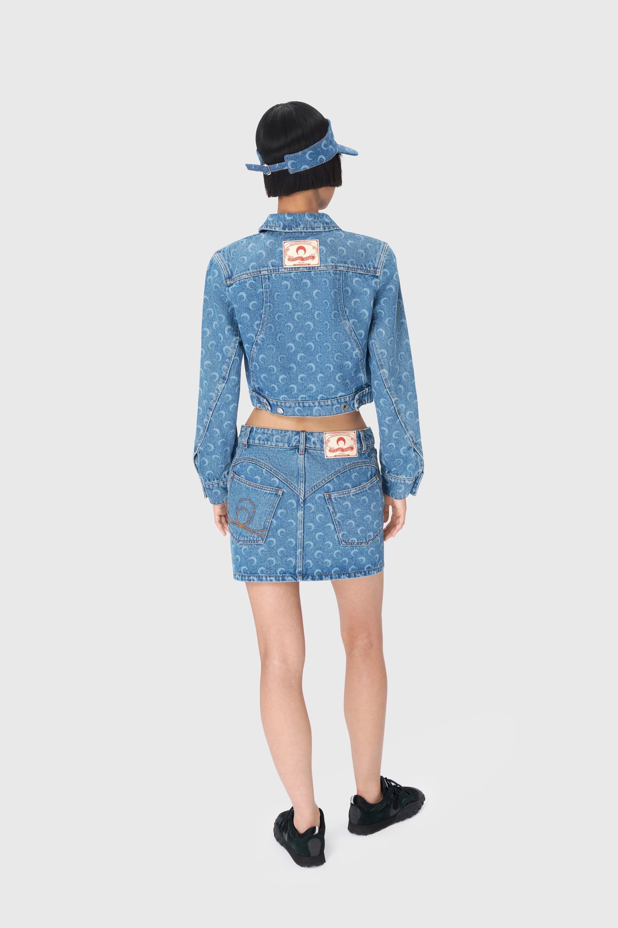 Moon Laser Denim Cropped Jacket - 4