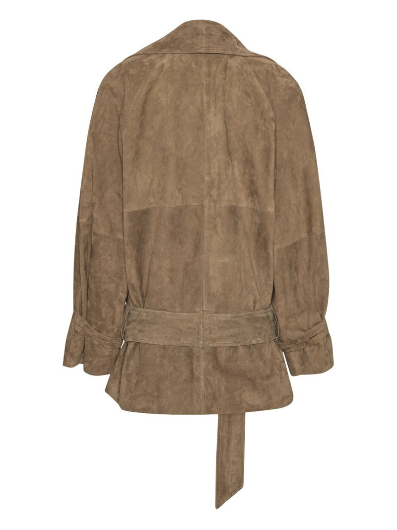 belted oversize suede jacket 6