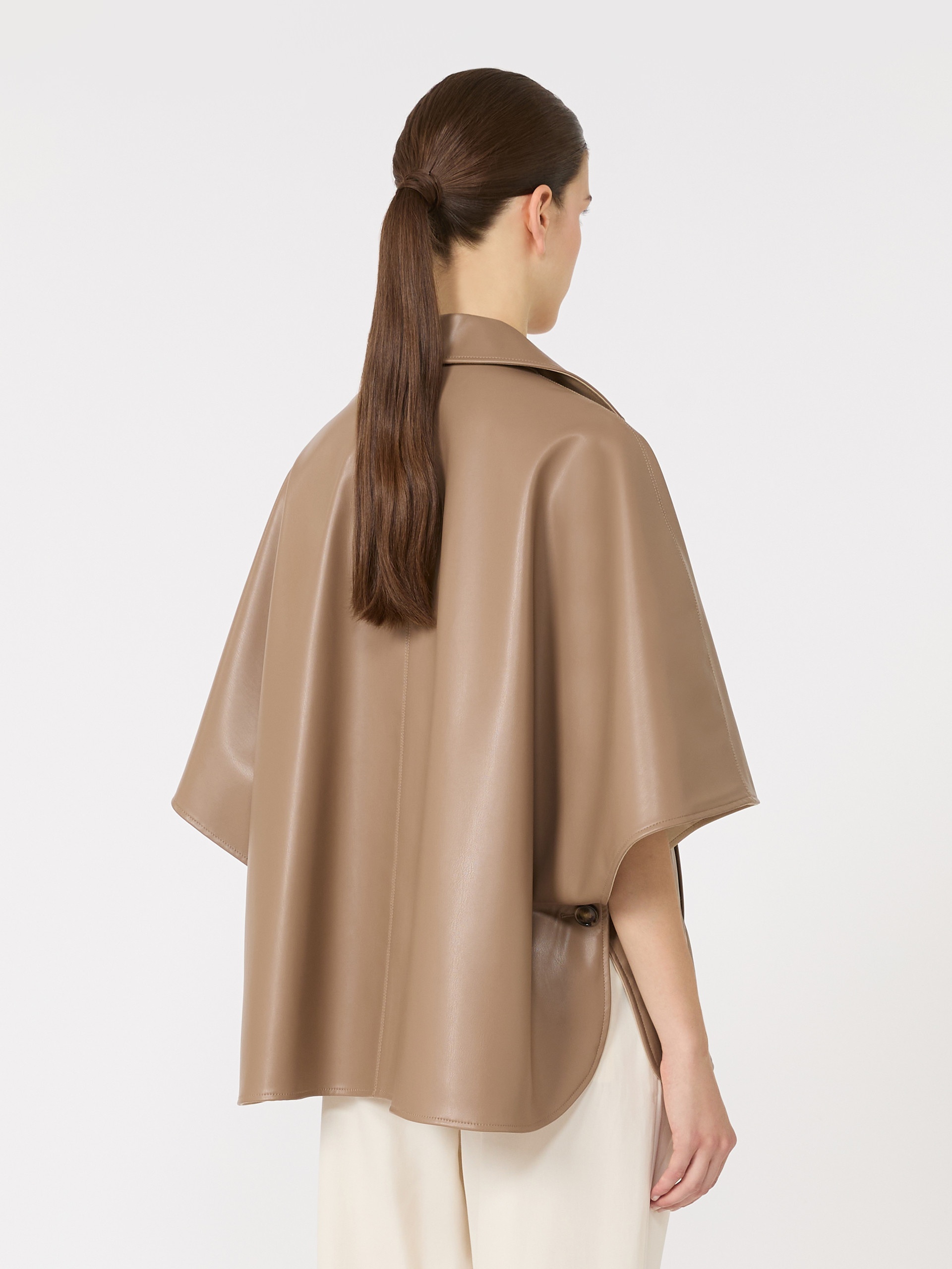 NOLI Double-breasted reversible cape in water-repellent cotton - 4