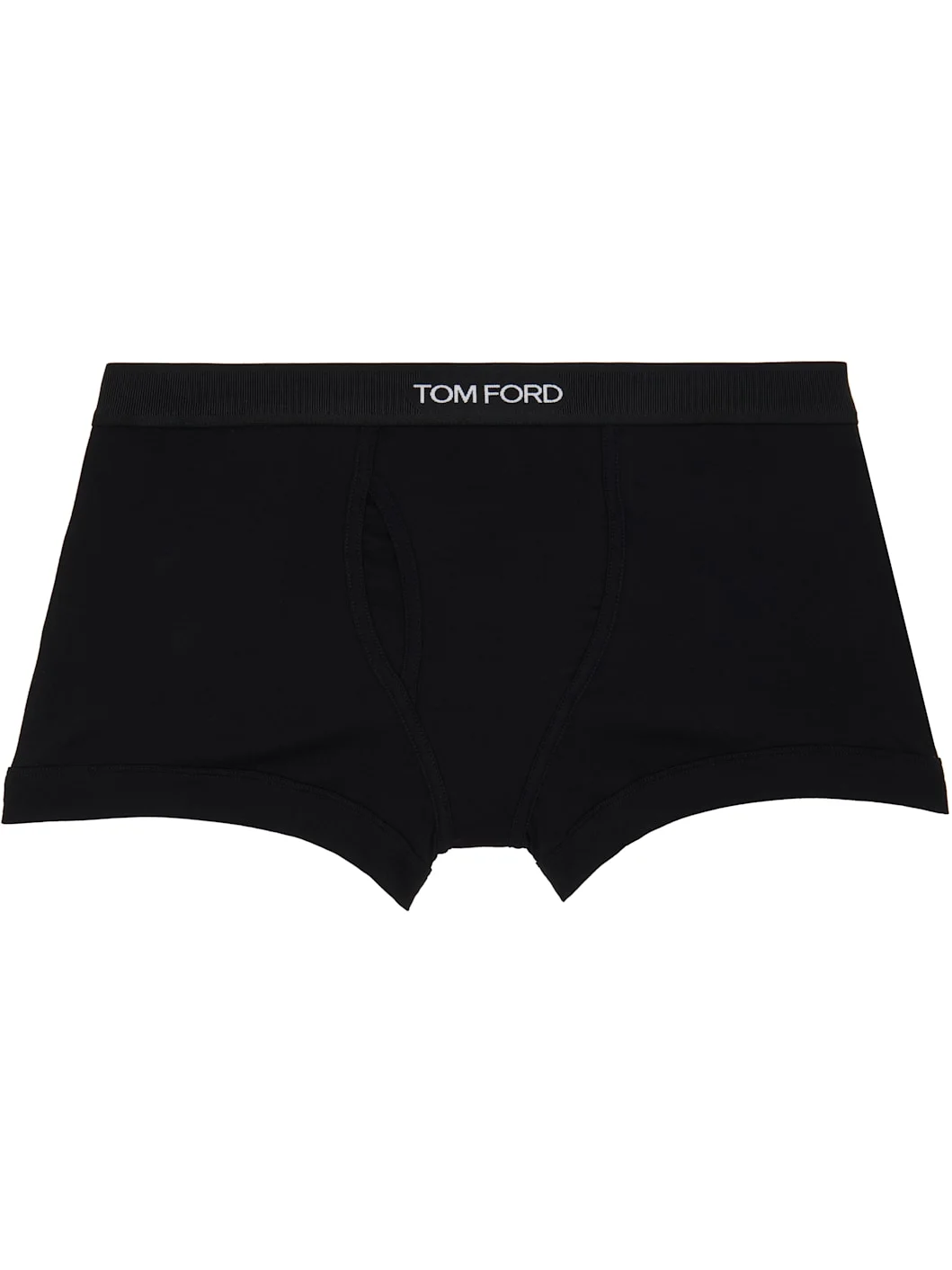 Black Cotton Boxer Briefs - 1