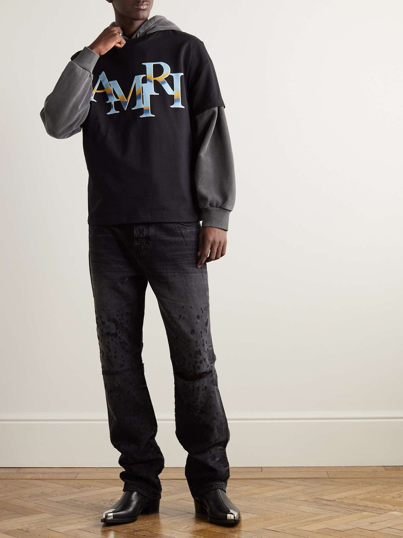 AMIRI Staggered Logo-Print Cotton-Jersey T-Shirt outlook