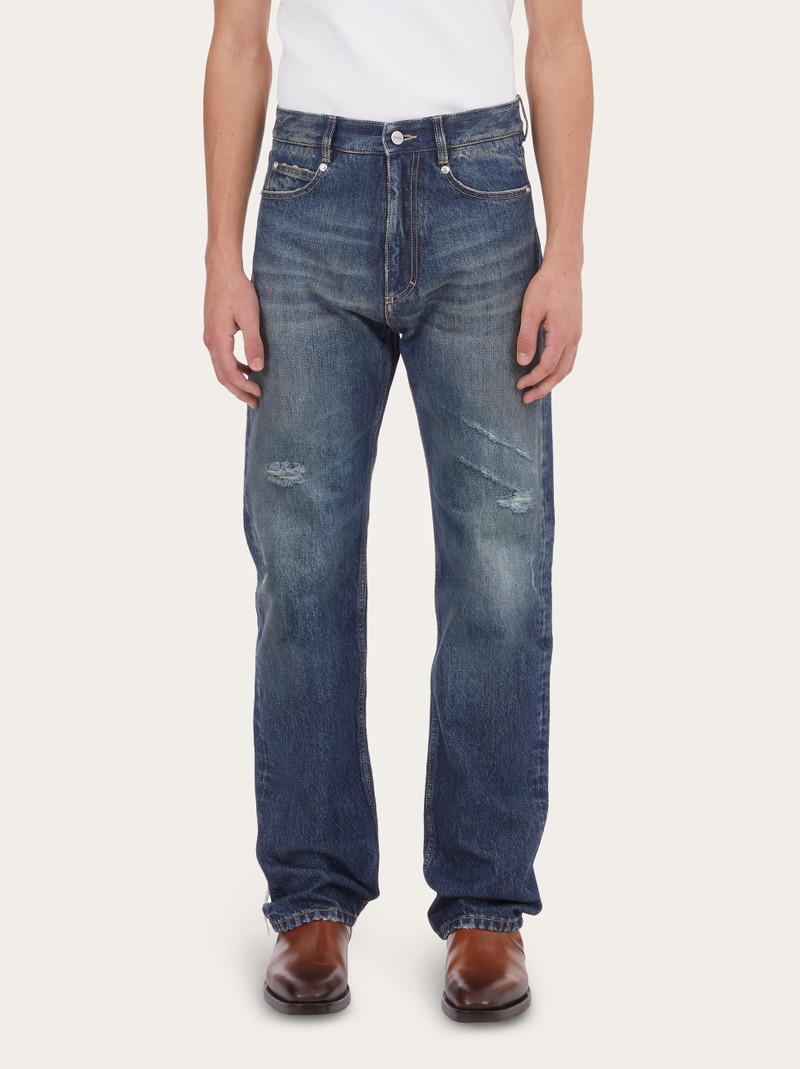FERRAGAMO Ripped five pocket trouser outlook