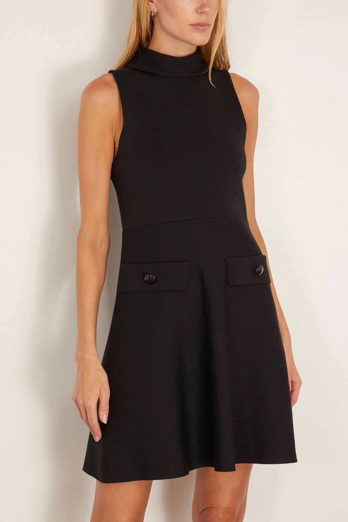 Sharp Ambition Dress in Pure Black - 3