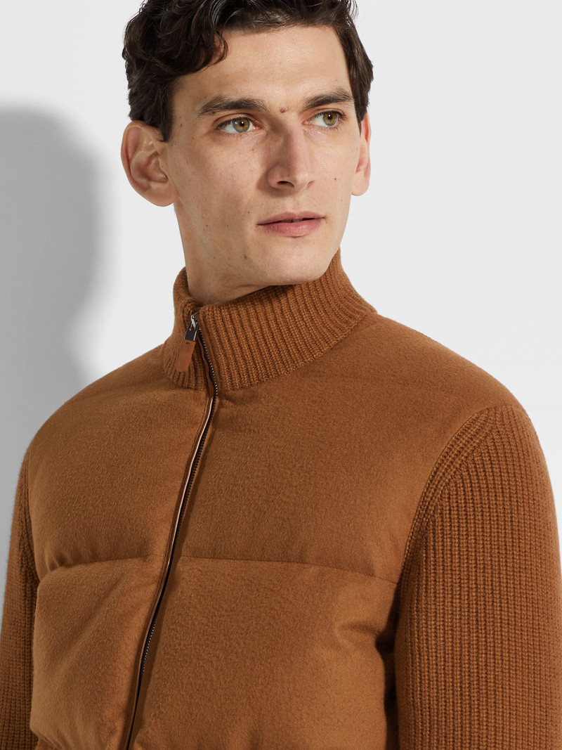 ZEGNA DARK FOLIAGE OASI CASHMERE FULL ZIP BLOUSON outlook