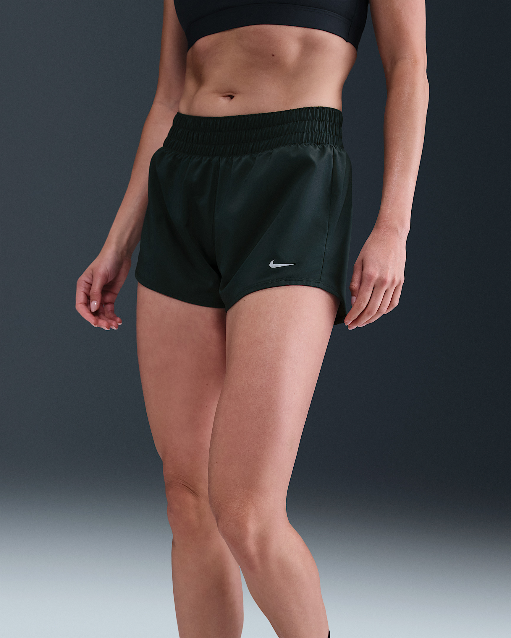 Nike One Women's Dri-FIT Mid-Rise 3" Brief-Lined Shorts - 2