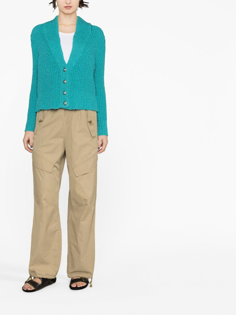 FORTELA V-neck cropped cotton cardigan outlook