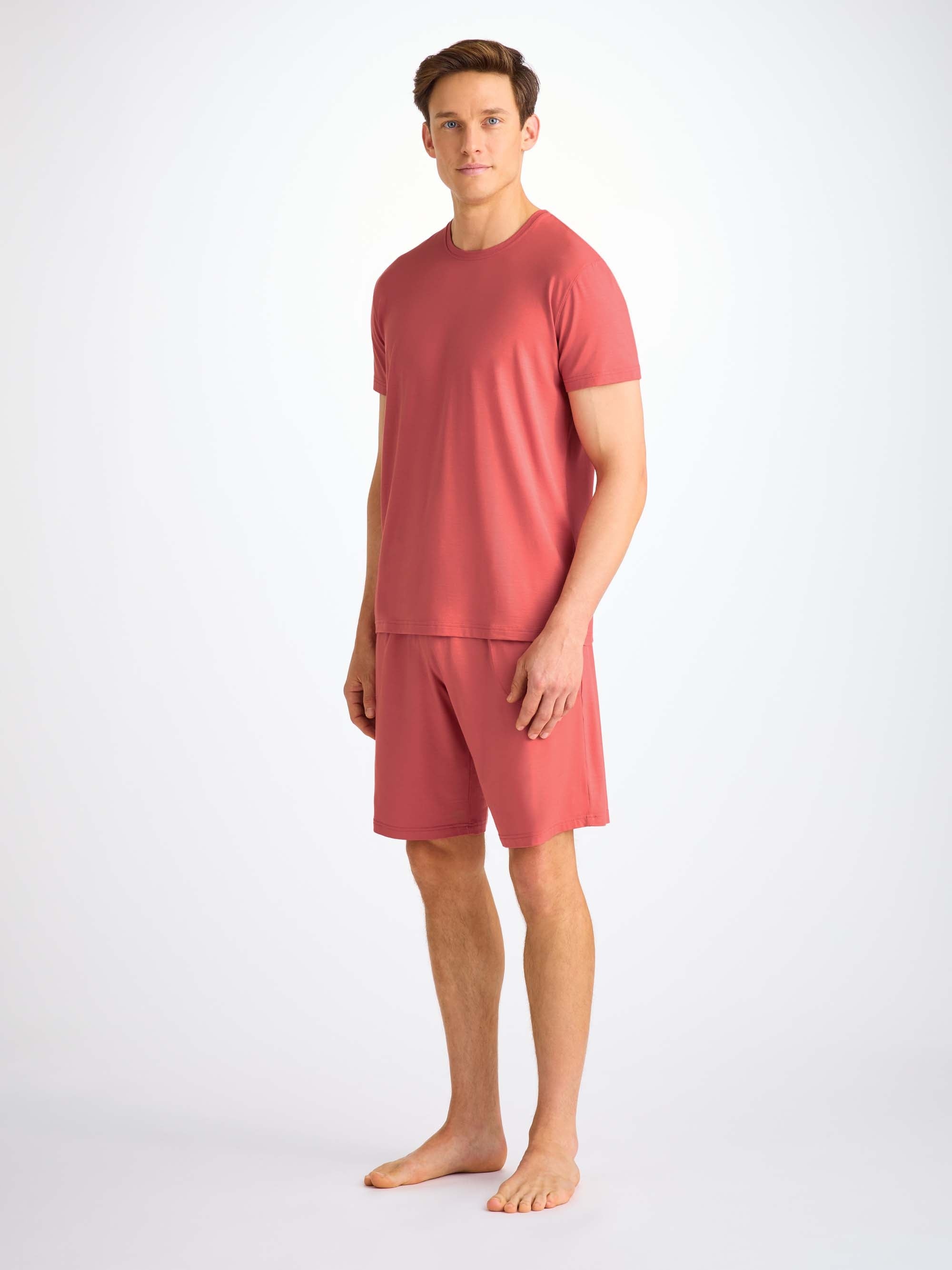 Men's Lounge Shorts Basel Micro Modal Stretch Apple Red - 3