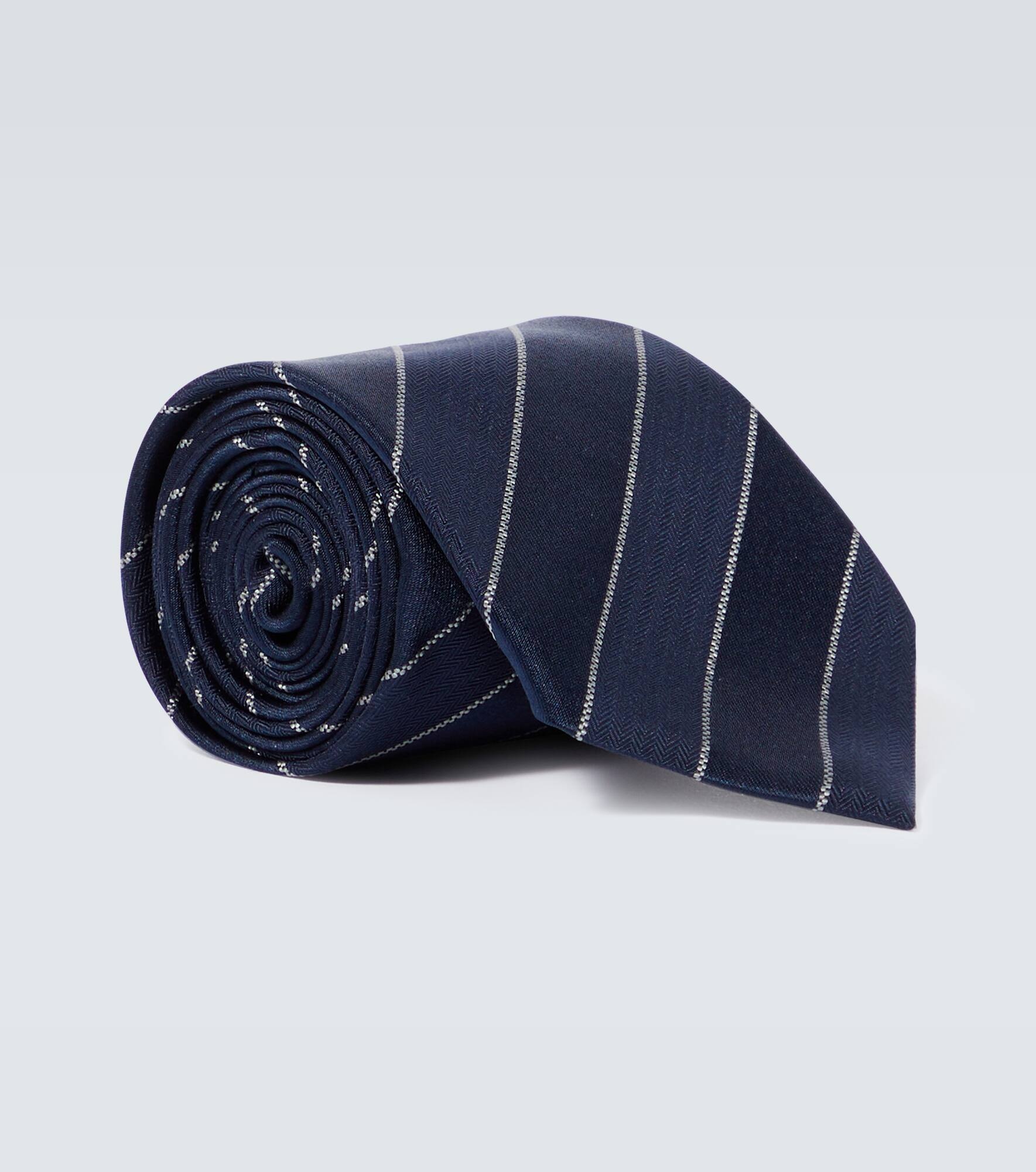 Striped silk tie - 1
