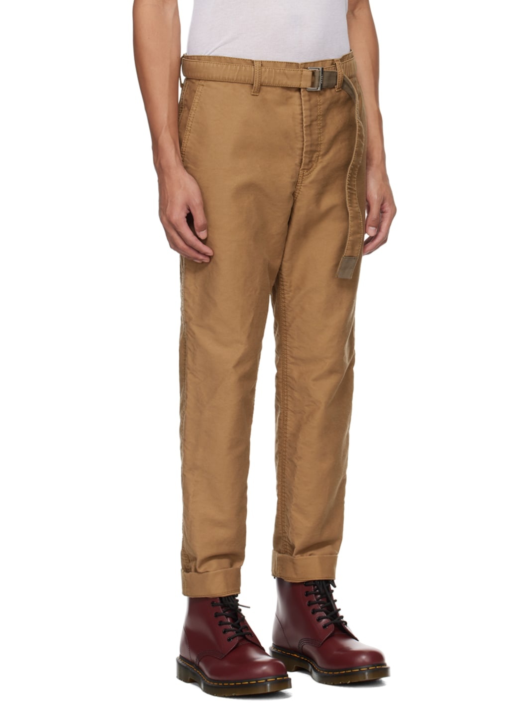 Tan Belted Trousers - 2