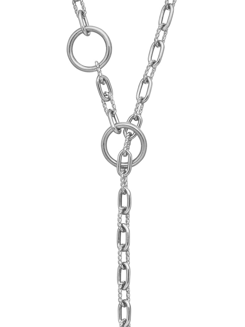 Women's Madison 3-Ring Chain Necklace - Silver 5