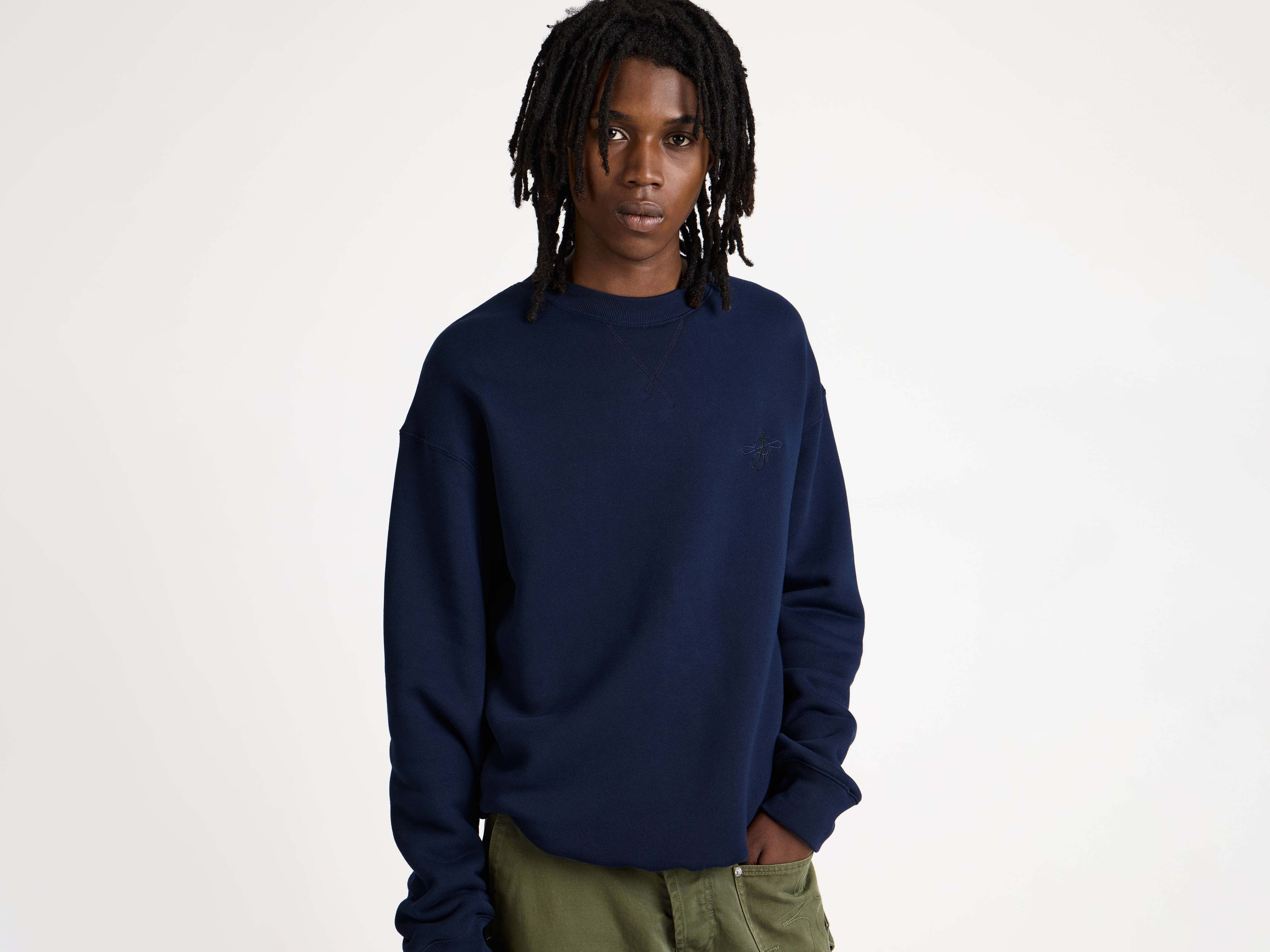 RIBBON ANCHOR SWEATSHIRT IN NAVY - 4