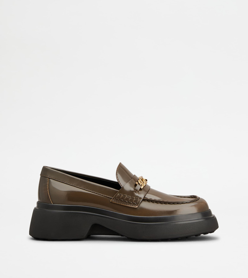 LOAFERS IN LEATHER - BROWN 1