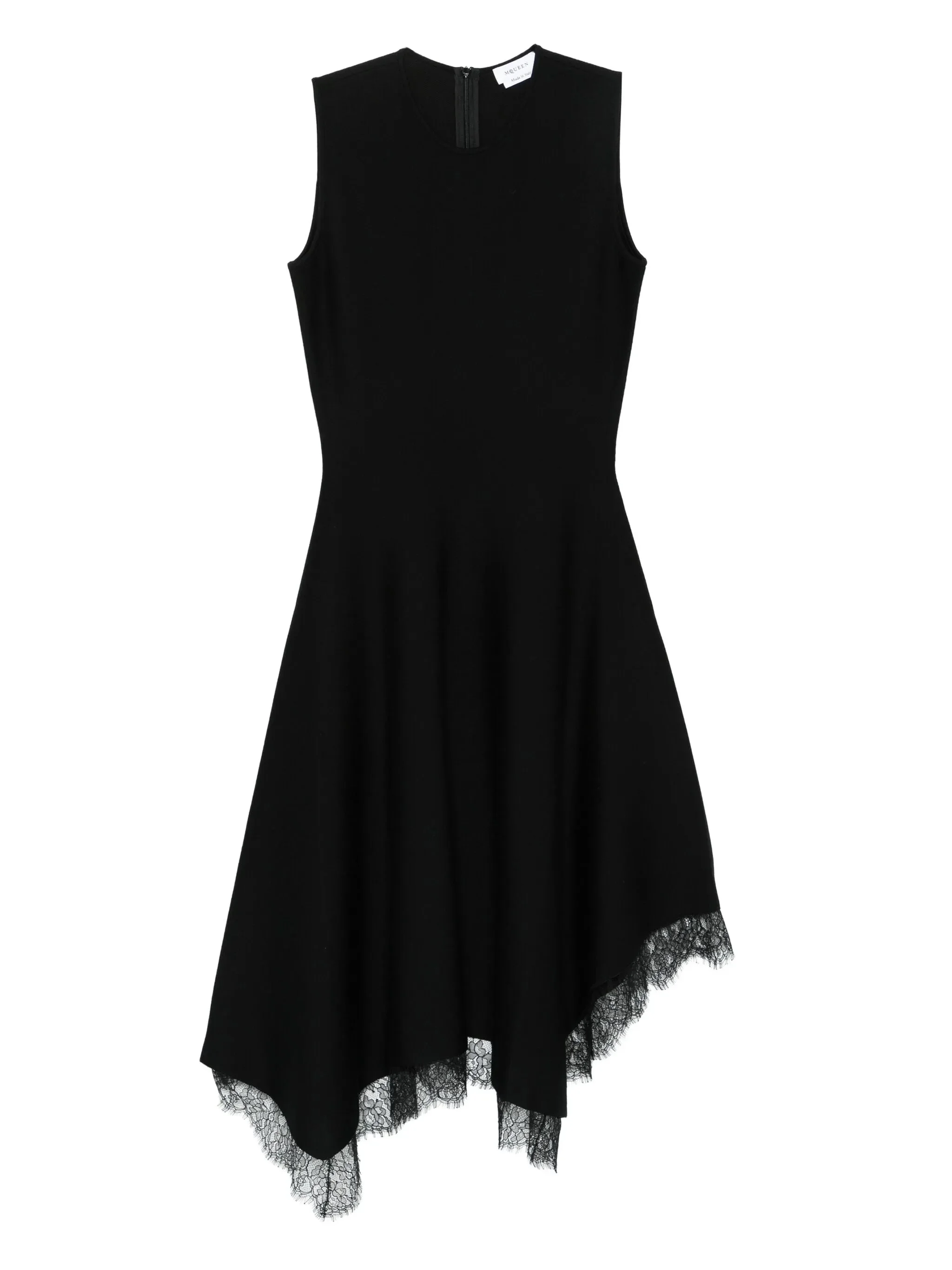 lace-trimmed sleeveless dress - 1
