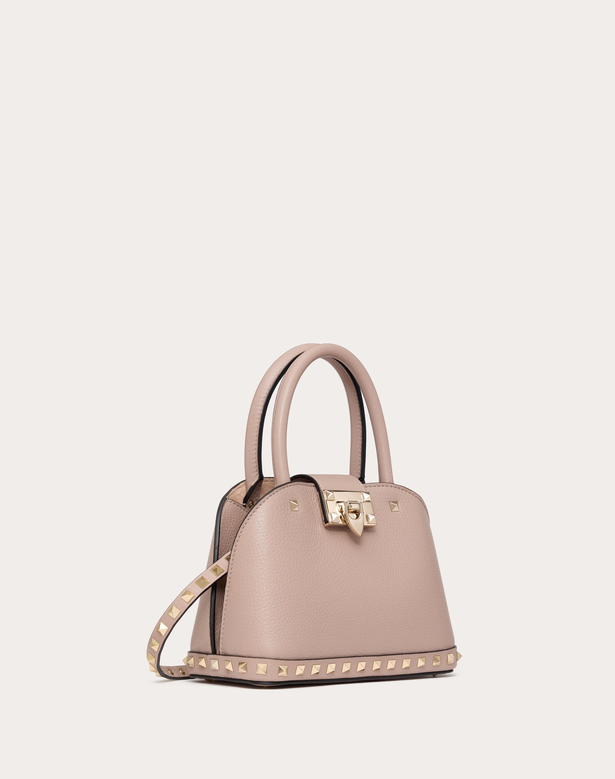 VALENTINO GARAVANI ROCKSTUD SMALL HANDBAG IN GRAINY CALFSKIN - 3