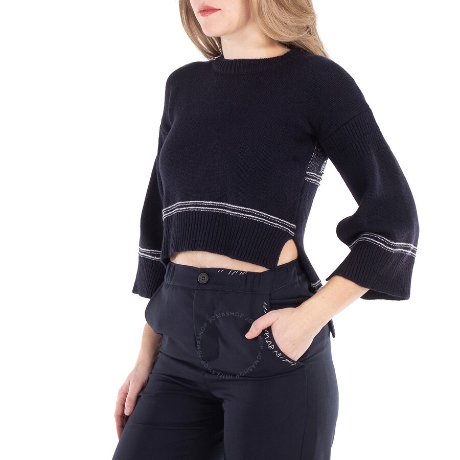 Marni Contrasting-Trim Virgin Wool Crew-Neck Jumper - 2