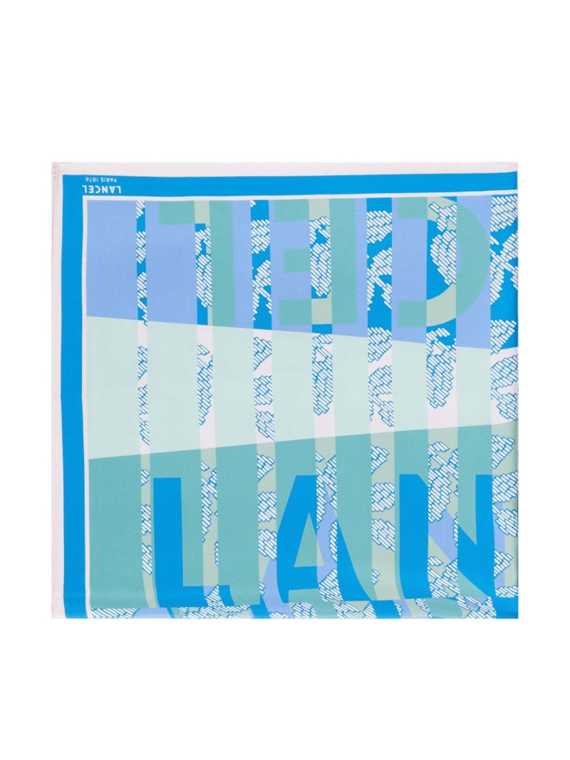 LANCEL Horizon-print silk scarf outlook