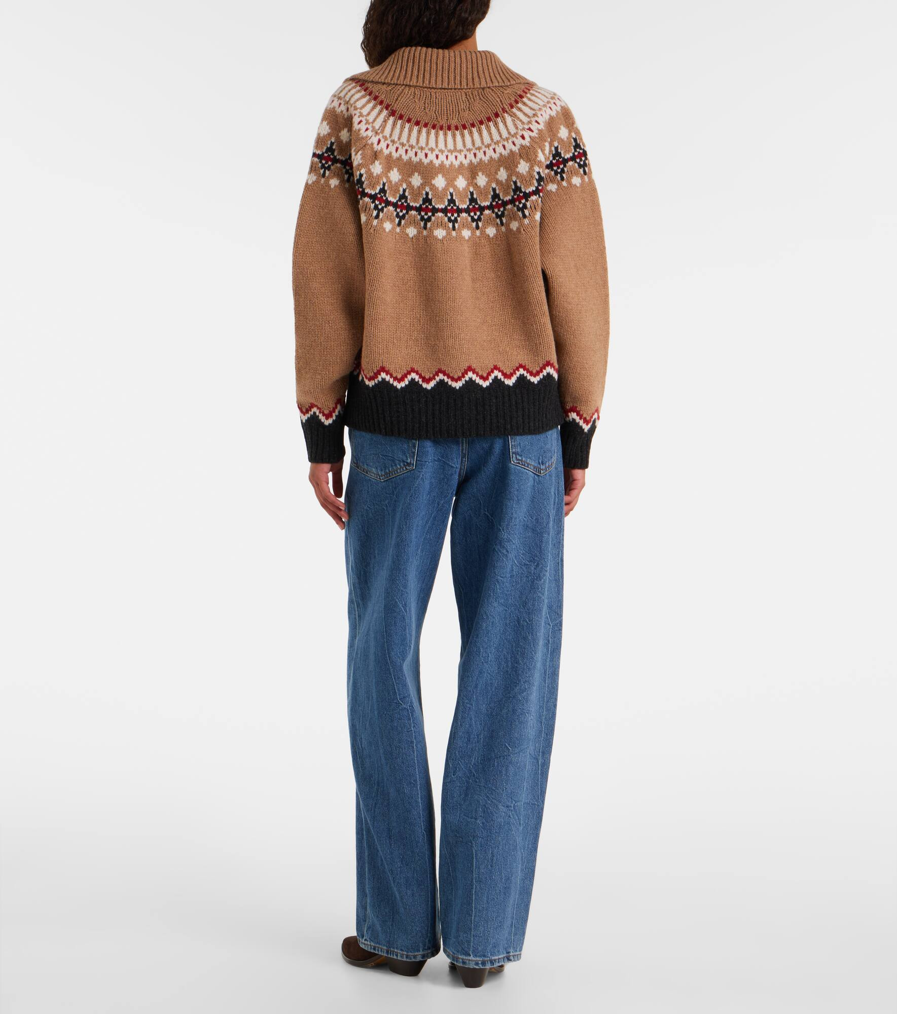 Sweet jacquard virgin wool cardigan - 3