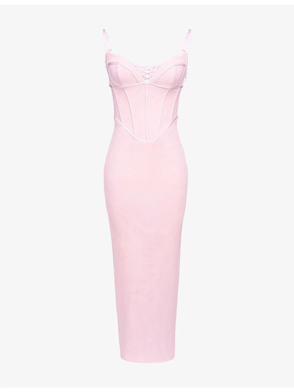 Romy Mesh Bodycon Stretch-Woven Maxi Dress - 1