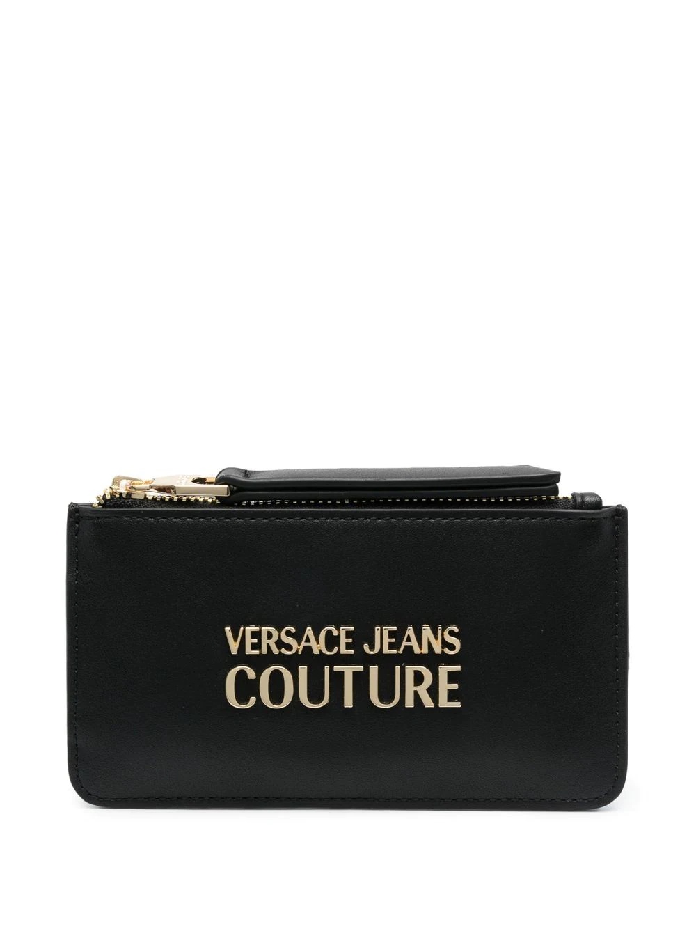 logo-lettered zipped purse - 1